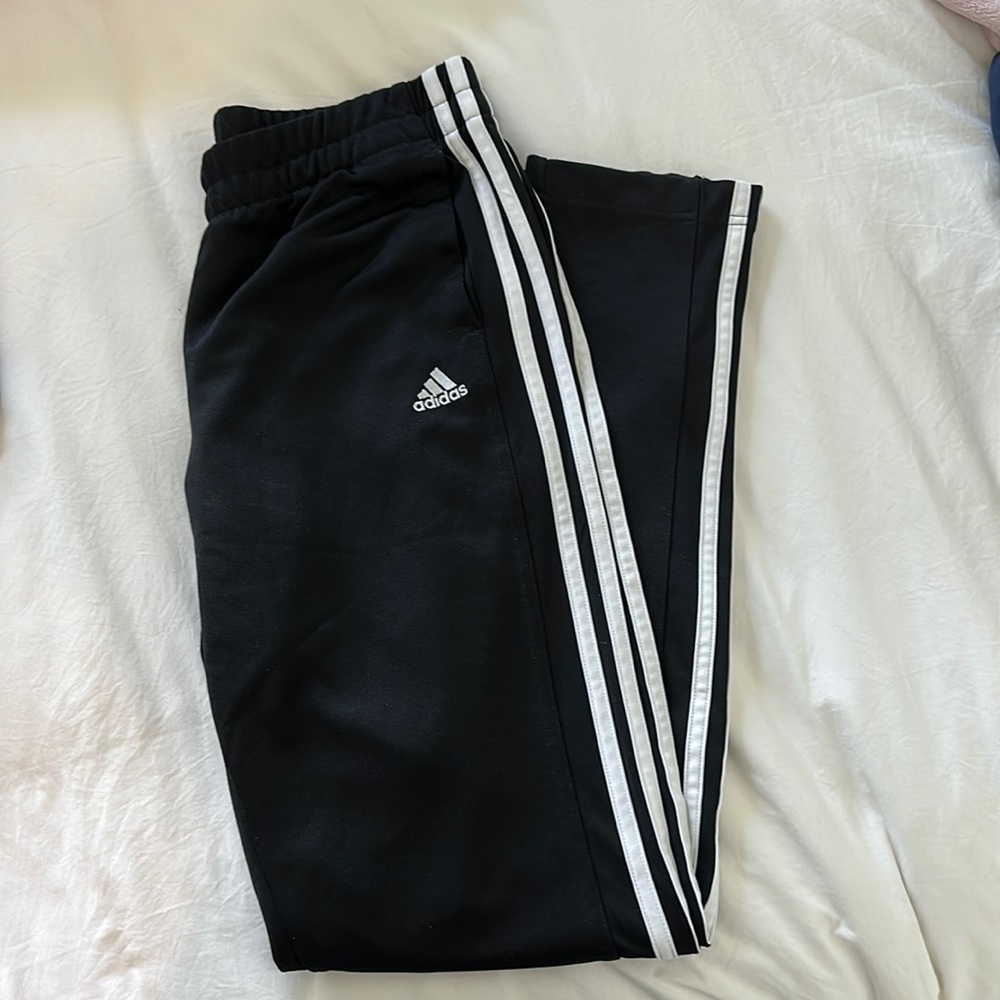 Black adidas track pants size M